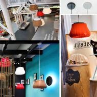 LILY Groe, moderne Textilschirm Hngeleuchte Verschiedene Anwendungen der groen Hngeleuchte.