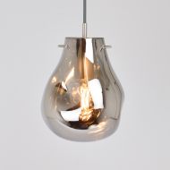 SOAP Irisierende Glas-Pendelleuchte Silberne SOAP Leuchte - beleuchtet.