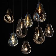 SOAP Irisierende Glas-Pendelleuchte Bezauberndes Lichtspiel zwischen transparent und spiegelnd.