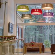 DRUM Groe flache Pendelleuchte Groe, flache Hngeleuchten in 14 Pantone Farben.