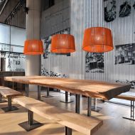 DRUM Runde Hngeleuchte in vielen Farben Extra groe Leuchte fr Messehalle.