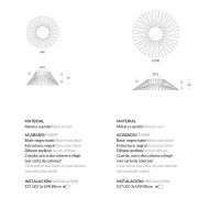 BADOU Groe Deckenleuchte 80 cm od. 100 cm Dm Deckenleuchte mit  80 oder 100 cm Durchmesser.