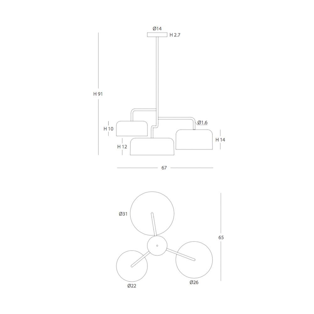 Große moderne Deckenleuchte für große Räume