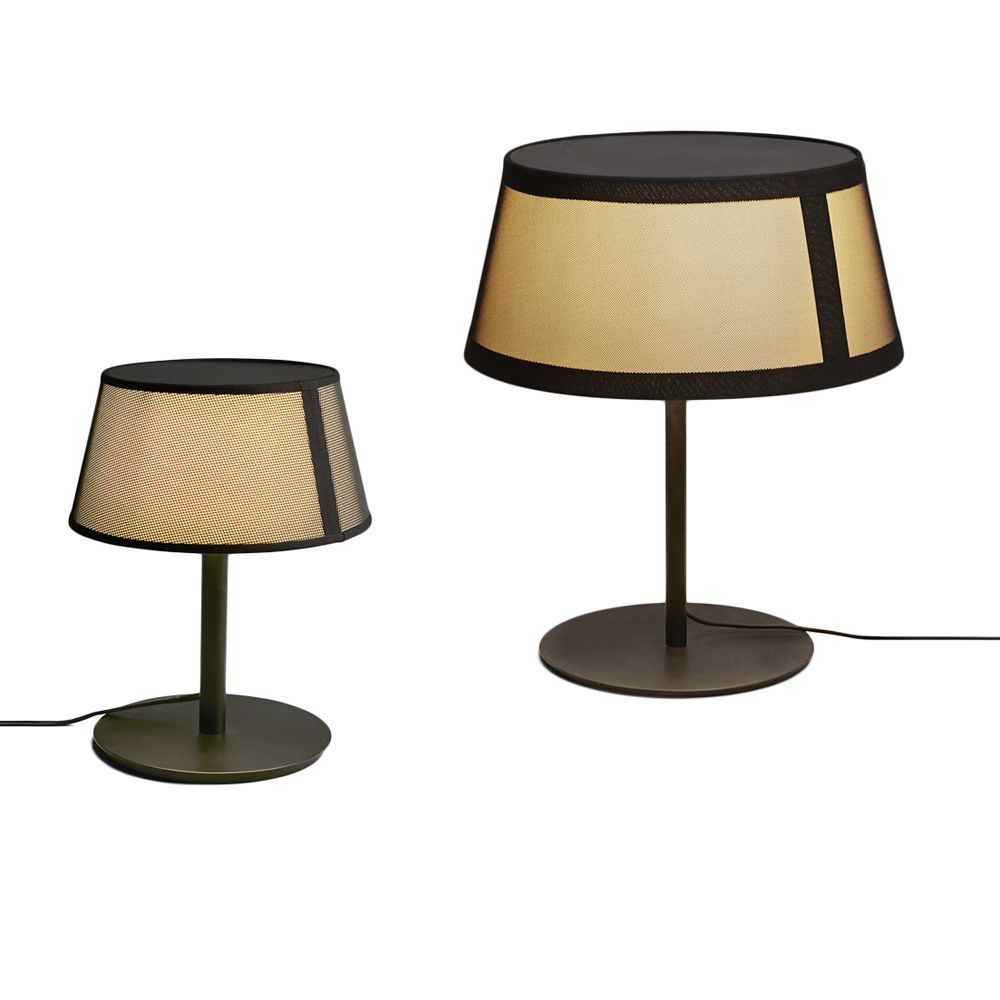 Moderne Tischlampe mit Stoffschirm beige | Tischlampen