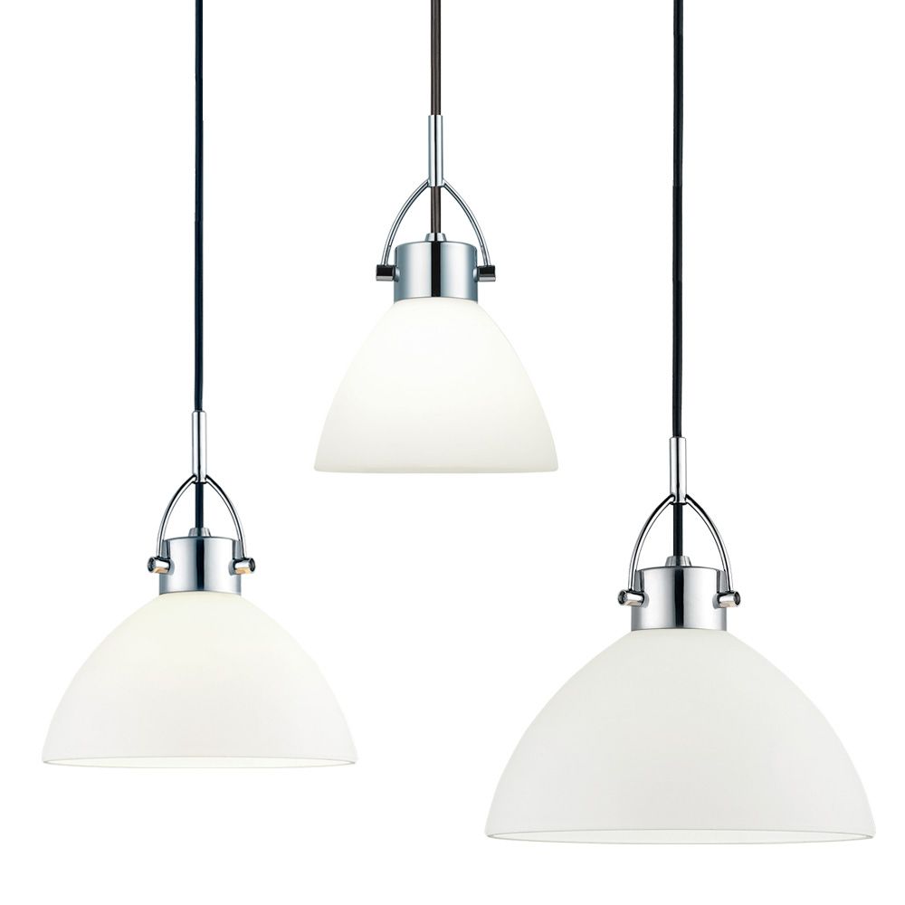 Lampenpendel Mit Weissem Glas Schirm Halbrund