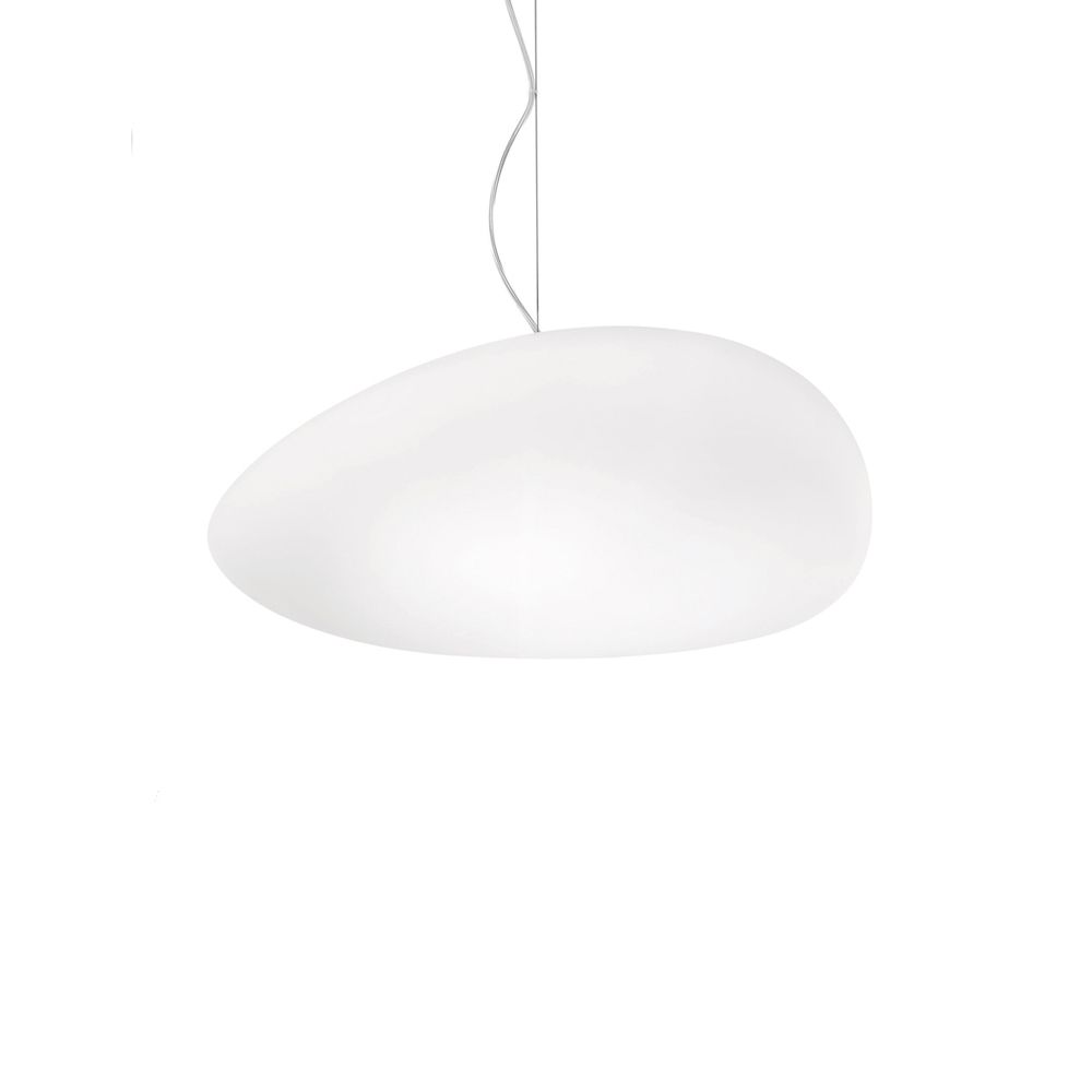 Organische Pendelleuchte aus weißem Glas von Vistosi