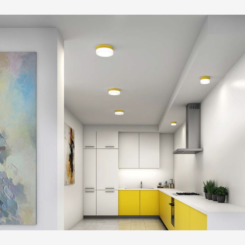 Moderne LED Deckenleuchte in rundem, flachem Design