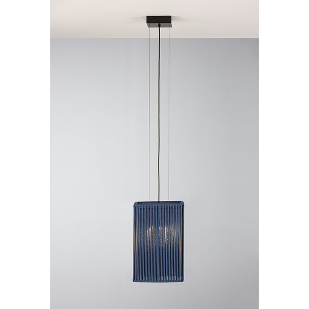 Eckige Pendelleuchte Textil