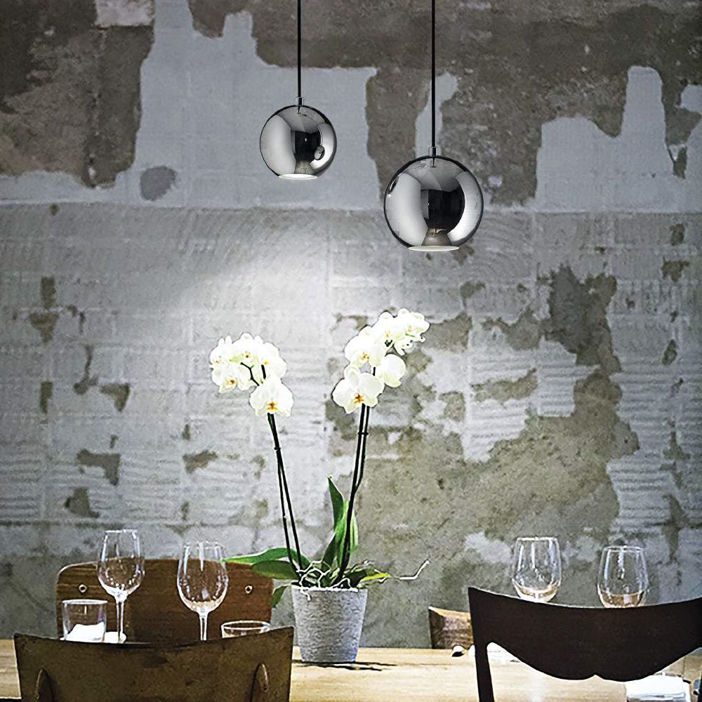 BEAT Chrom-Kugel Hängeleuchte