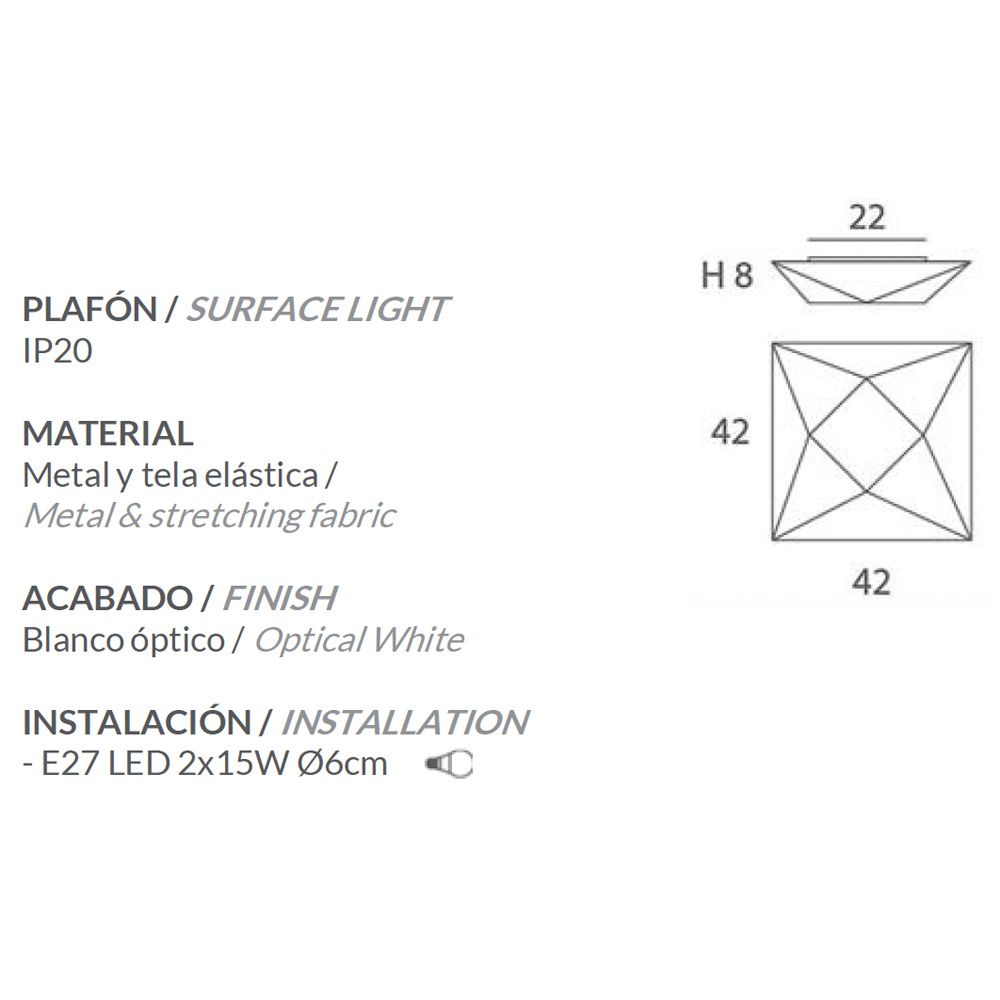 Spanische in Design und Deckenleuchte quadratischer Längen vier Form