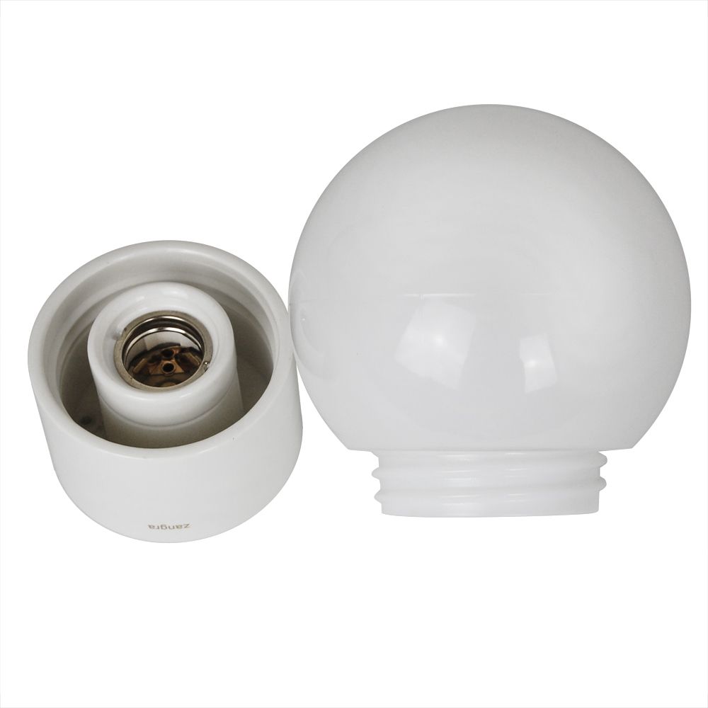 RZB 4636 Sockel Porzellan mit Gewinde 8,5 cm für Kugel-Lampe/Wand-Leuchte NOS 