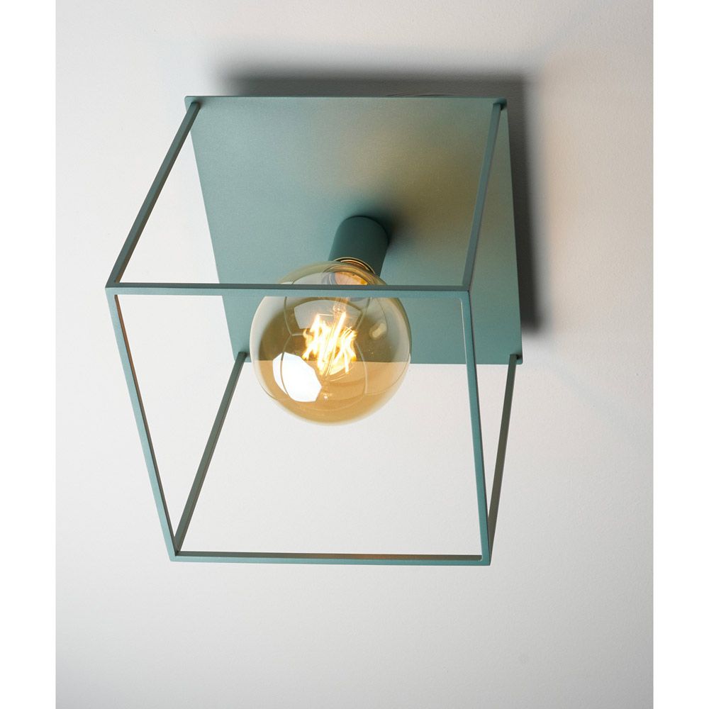 Minimalistische Deckenleuchte mit Rahmen in den Farben Schwarz, Weiß