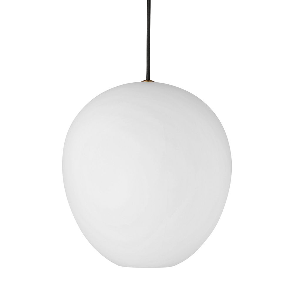 Moderne Opalglas Pendellampe in asymmetrischer Form