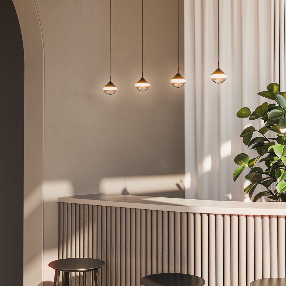 Kleine dimmbare LED Pendelleuchte in minimalistischem Design