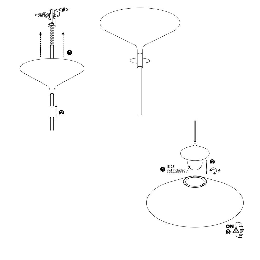 Grauer Stoff Lampenschirm Für Hängeleuchte | Konische Form | E27 Bis 40W | Ø 38 Cm, Höhe 30 Cm