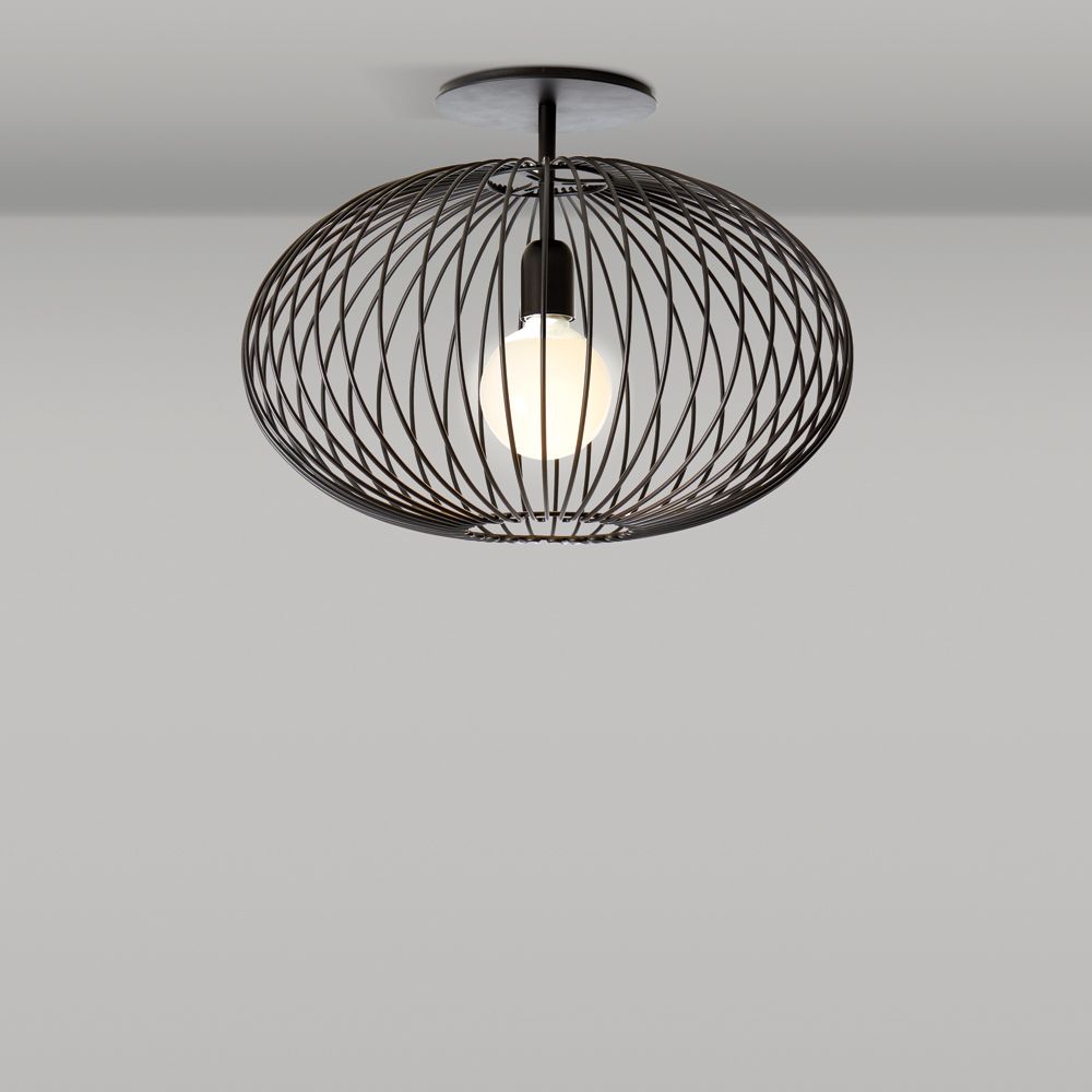 Raumleuchte Mit Stahlkorb