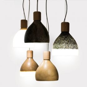 AMBER 02 Design pendant light made of natural material