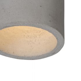 ATUN Zylindrische Beton Deckenlampe Die Spot-Lampe ist nach innen versetzt und nicht sichtbar.