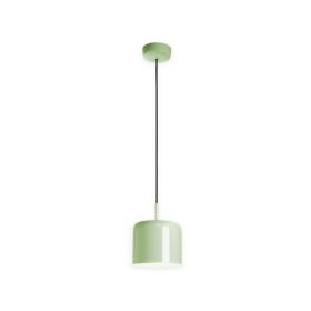 TARRO Kleine Pendelleuchte mit lackiertem Metallschirm Leicht pastellenes Olivegrn.