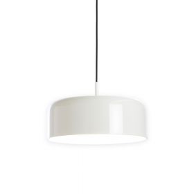 TARRO Flat pendant light with lacquered metal shade