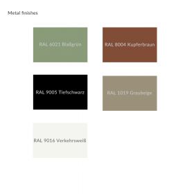 TARRO Flache Pendelleuchte mit lackiertem Metallschirm Farben der Pendelleuchte.