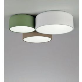 TARRO ceiling light with three different sized round metal shades Tolle Deckenleuchte fr das Wohnzimmer.