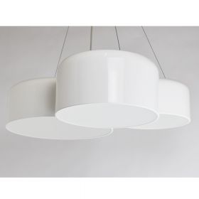 TARRO pendant light with three different sized round metal shades