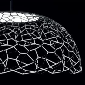 NASSA Groe, filigran durchbrochene Hngeleuchte LED Lichtquelle sitz oben im Lampenschirm.