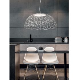 NASSA Groe, filigran durchbrochene Hngeleuchte Dekorative Designleuchte mit apartem Licht-Schatten-Spiel.