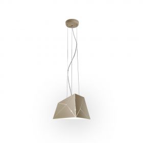 SOBRE Spanische Pendelleuchte mit geometrischem Metallschirm Oberflche: Sand, rau.