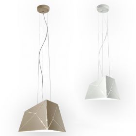 SOBRE Spanische Pendelleuchte mit geometrischem Metallschirm Beide Gren der SOBRE im Vergleich.
