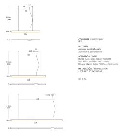 LINEA Lange schmale LED Linien-Pendelleuchte