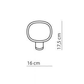 NABILA Kleine Design-Tischleuchte Abmessungen der Tischleuchte.