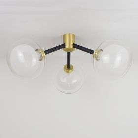 KOSMOS Three-light Italian wall or ceiling light with high-quality glass