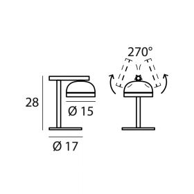 POLLY Moderne LED Tischleuchte