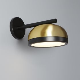 POLLY Semicircular LED wall light with color variations in brass or copper