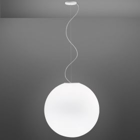 LUNAR Pendelleuchte mit rundem, weiem Glas Die Pendelleuchte mit dem extra groen Glas von  60 cm.
