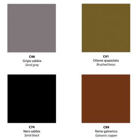 POLLY M Halbrunde LED Wandleuchte oder Deckenleuchte mit Farbvariationen aus Messing oder Kupfer