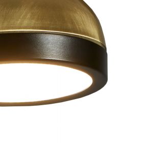 POLLY M Halbrunde LED Wandleuchte oder Deckenleuchte mit Farbvariationen aus Messing oder Kupfer Italienische Wand oder Deckenleuchte in Retro Design.