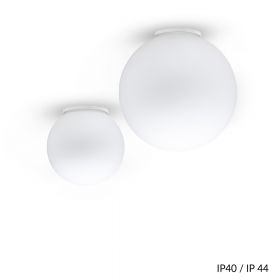 LUNAR Italian ceiling light with opal globe