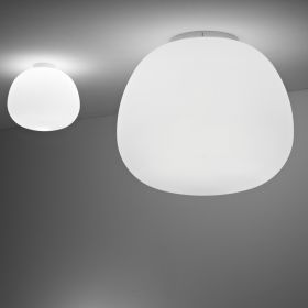 CLEA Italienische Deckenleuchte mit Opalglas Kleine und groe Wandleuchte mit weiem Glas.