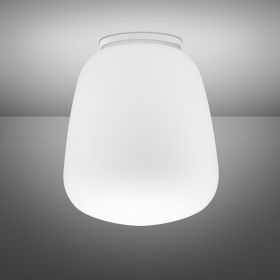 VINCENT Italian ceiling light with opal glass