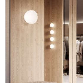 MAIOLE Italian wall light with opal glass Schne Wandleuchte Glas Garderoben Beleuchtung.
