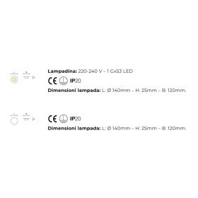 PLATINO Italienisches Designleuchtenkonzept mit modularem Aufbau Abmessungen der italienischen Decken- oder Wandleuchten.