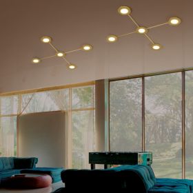 PLATINO Italienisches Designleuchtenkonzept mit modularem Aufbau Classy Deckenleuchte in Messing.