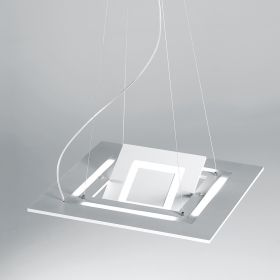 DUPLICO Flat square LED pendant light with sophistication
