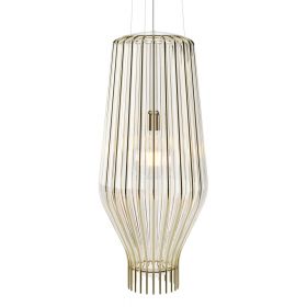 SAYA 75 Italian pendant lamp with ornate glass