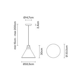POLAIR Moderne LED Glasleuchte aus Italien Abmessung und Lumen der LED Hngeleuchte.
