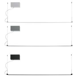 PIVOT Lange Led Hngeleuchte Die lange, schmale Leuchte in Wei, Hellgrau und Anthrazit.