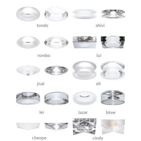 BLOW recessed spotlight with clear glass shade